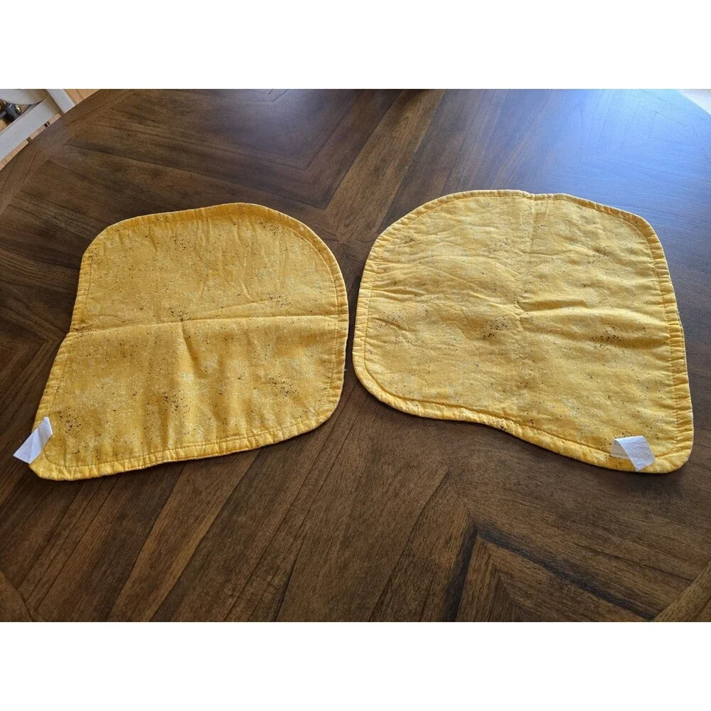 Vintage Thanksgiving Turkey Quilted Placemats Set of 2 Primitive Country Fall